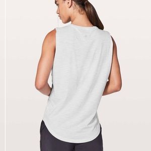 lululemon Brunswick Muscle Tank - Space Dye Ice Grey Alpine White - size 8
